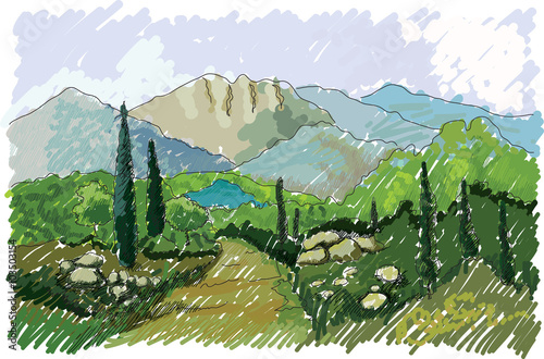 Mountains and hills, Italy