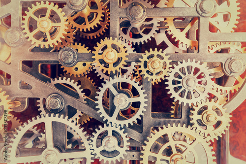 Фотография Industrial clock transmission gear set details