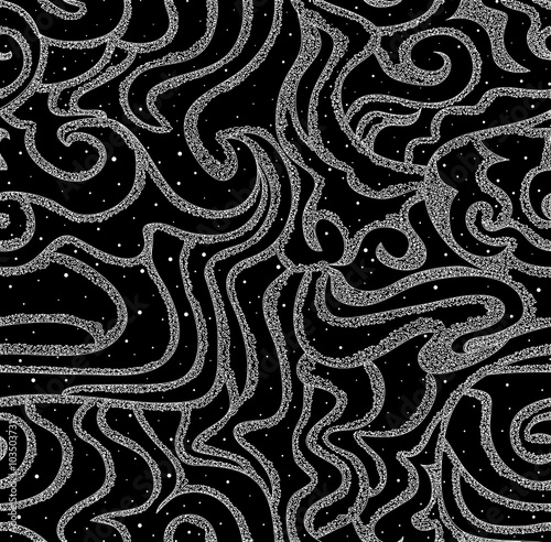 Beautiful snowy seamless texture with figured lines. You can use it in interior design, as a wall or bed sheets texture