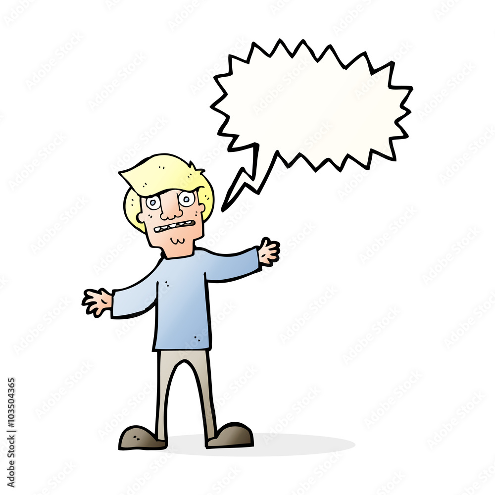 cartoon surprised man with speech bubble cartoon surprised man with speech bubble