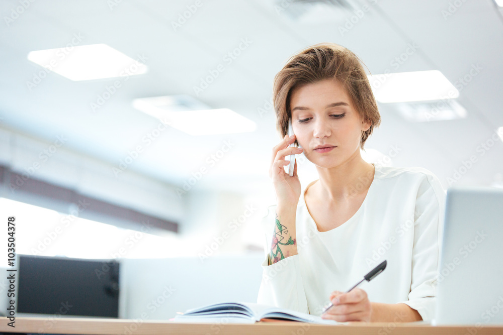 Businesswoman talking on the phone