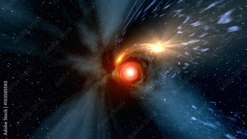 animated space background / solar system, nebulae, stars, clouds