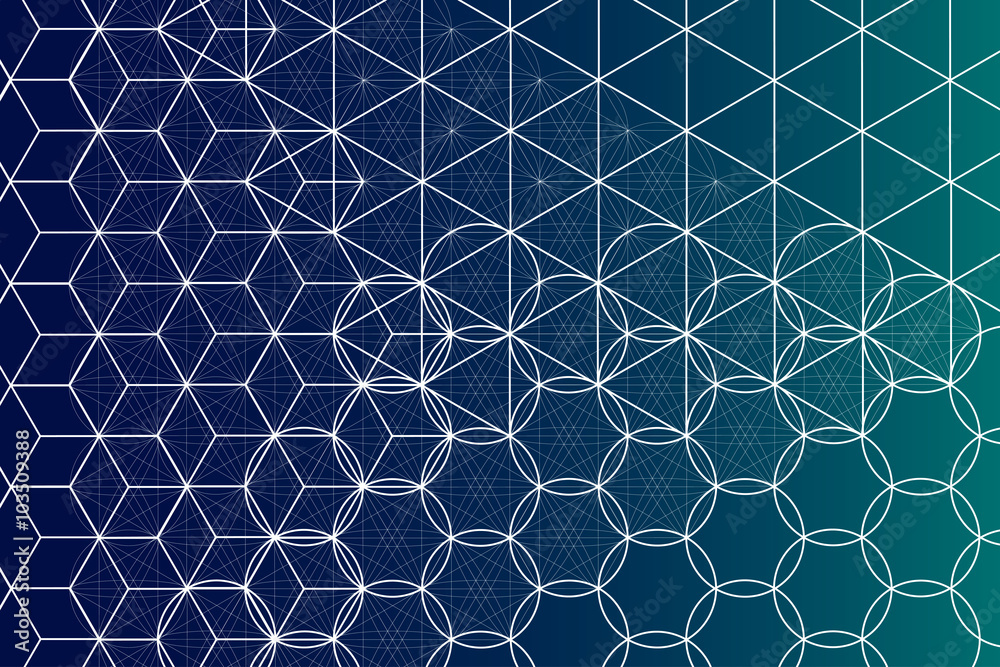 Fototapeta premium Sacred geometry symbols and elements background.