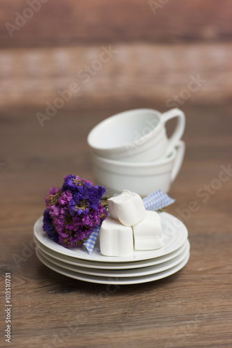 marshmallow on a plate