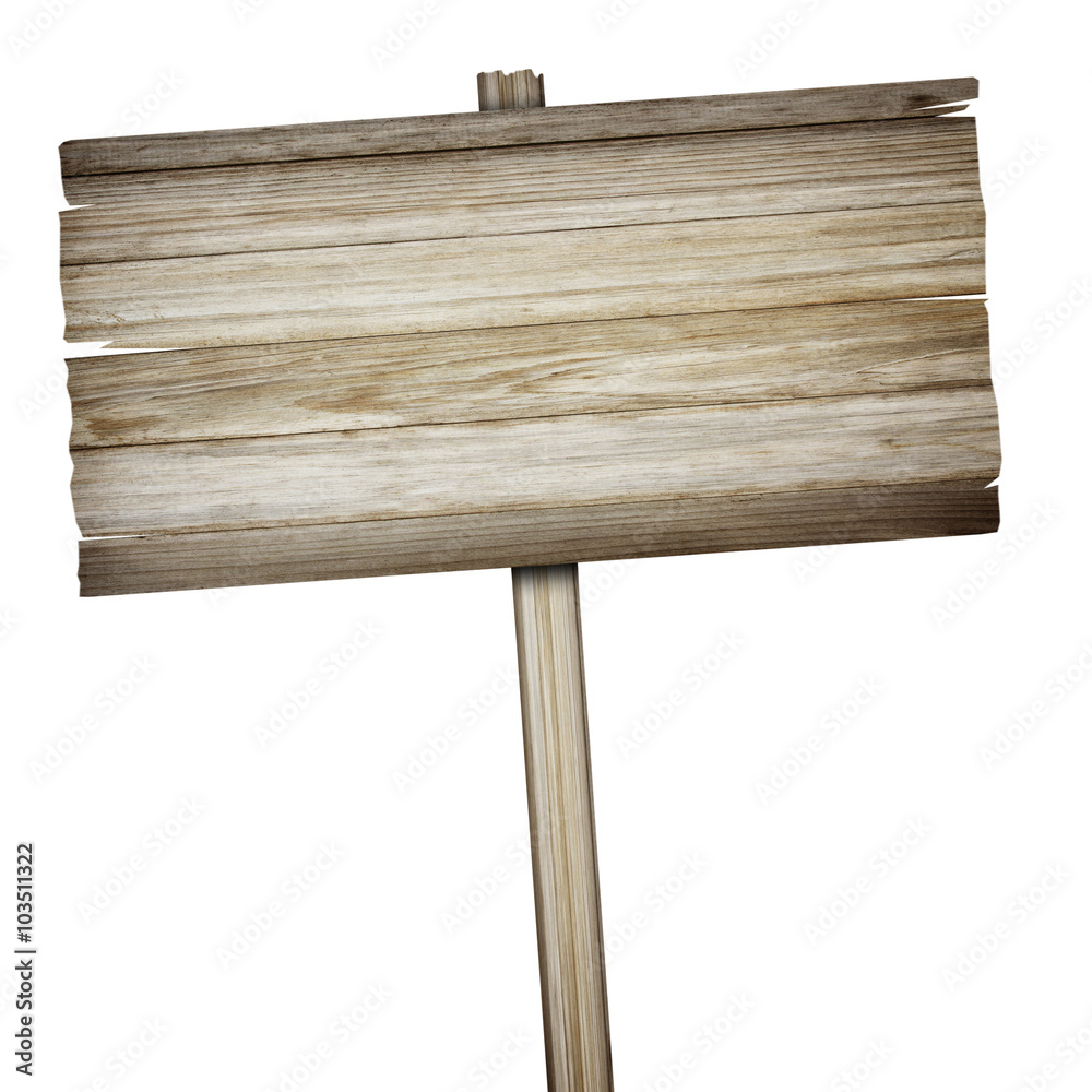 wooden sign isolated on white background wooden sign isolated on white background