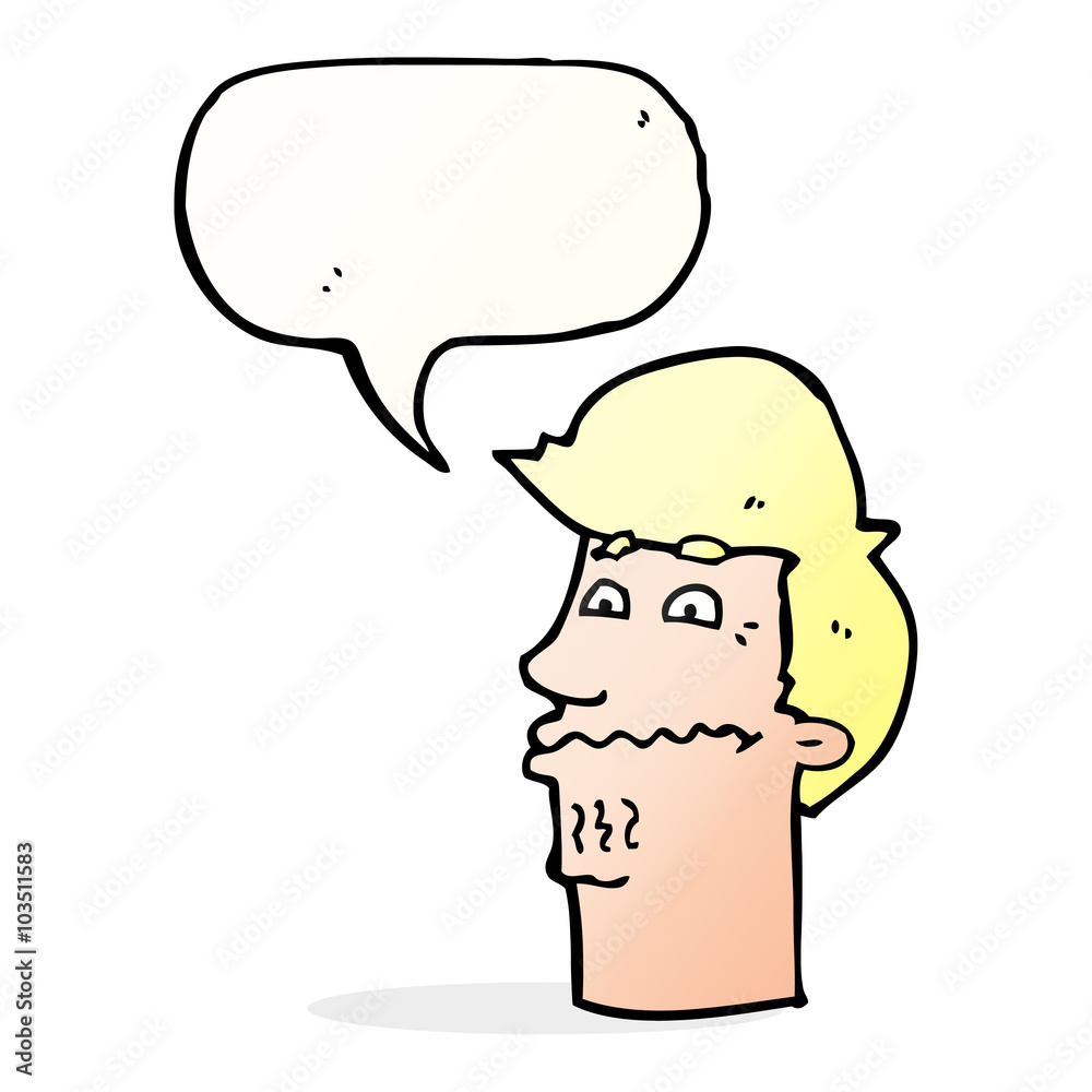 cartoon nervous man with speech bubble cartoon nervous man with speech bubble