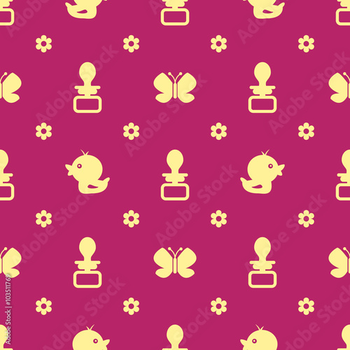 Vector samless patttern for babies - background