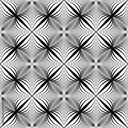 Design seamless monochrome geometric pattern © amicabel