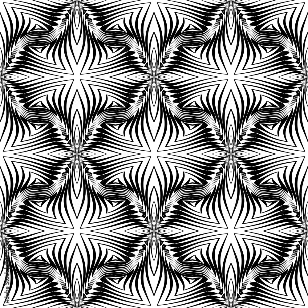 Design seamless monochrome decorative pattern Design seamless monochrome decorative pattern