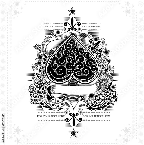 vintage background ace of spades