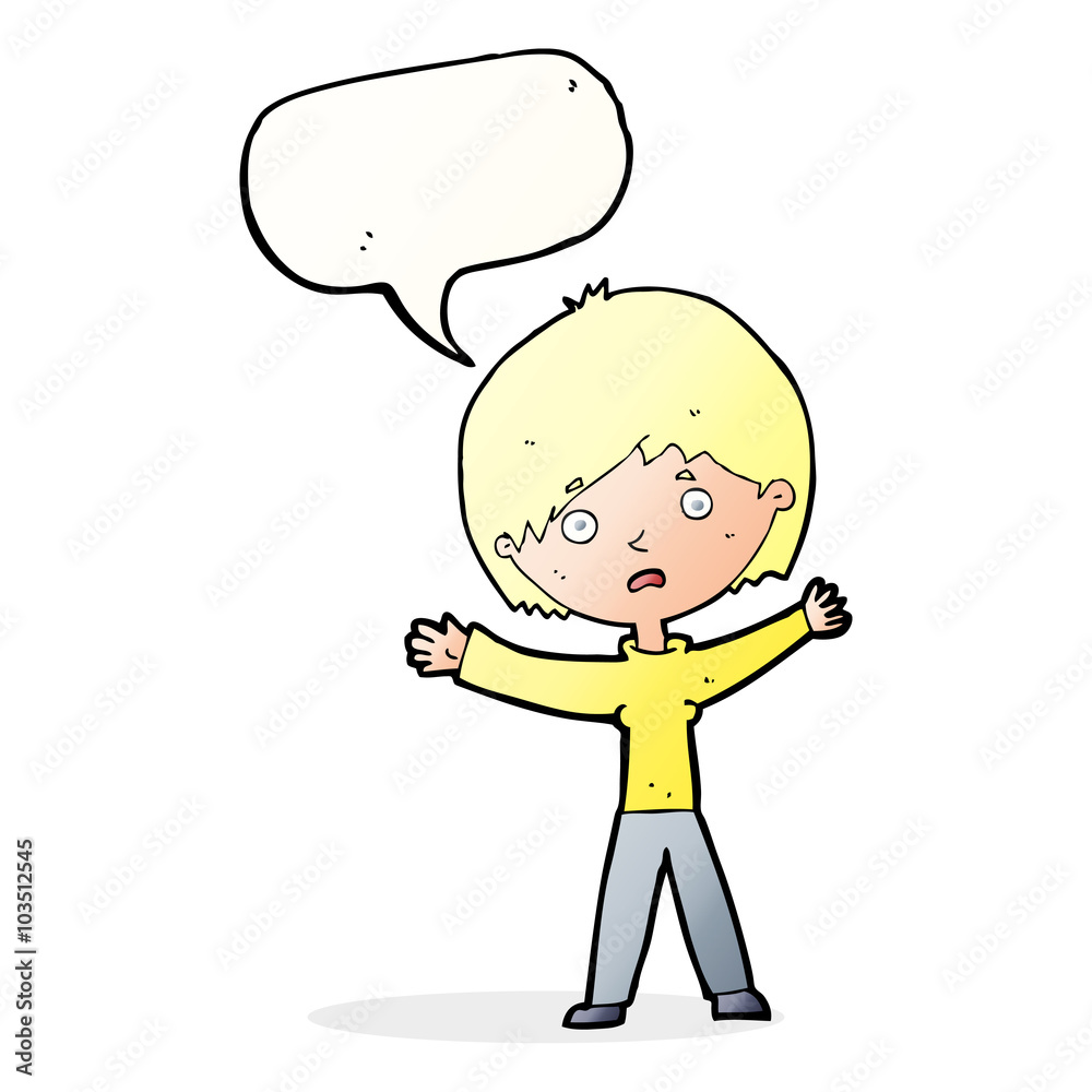cartoon worried woman with speech bubble cartoon worried woman with speech bubble