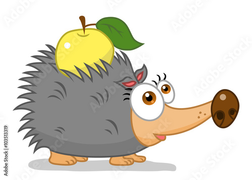 Cartoon hedgehog