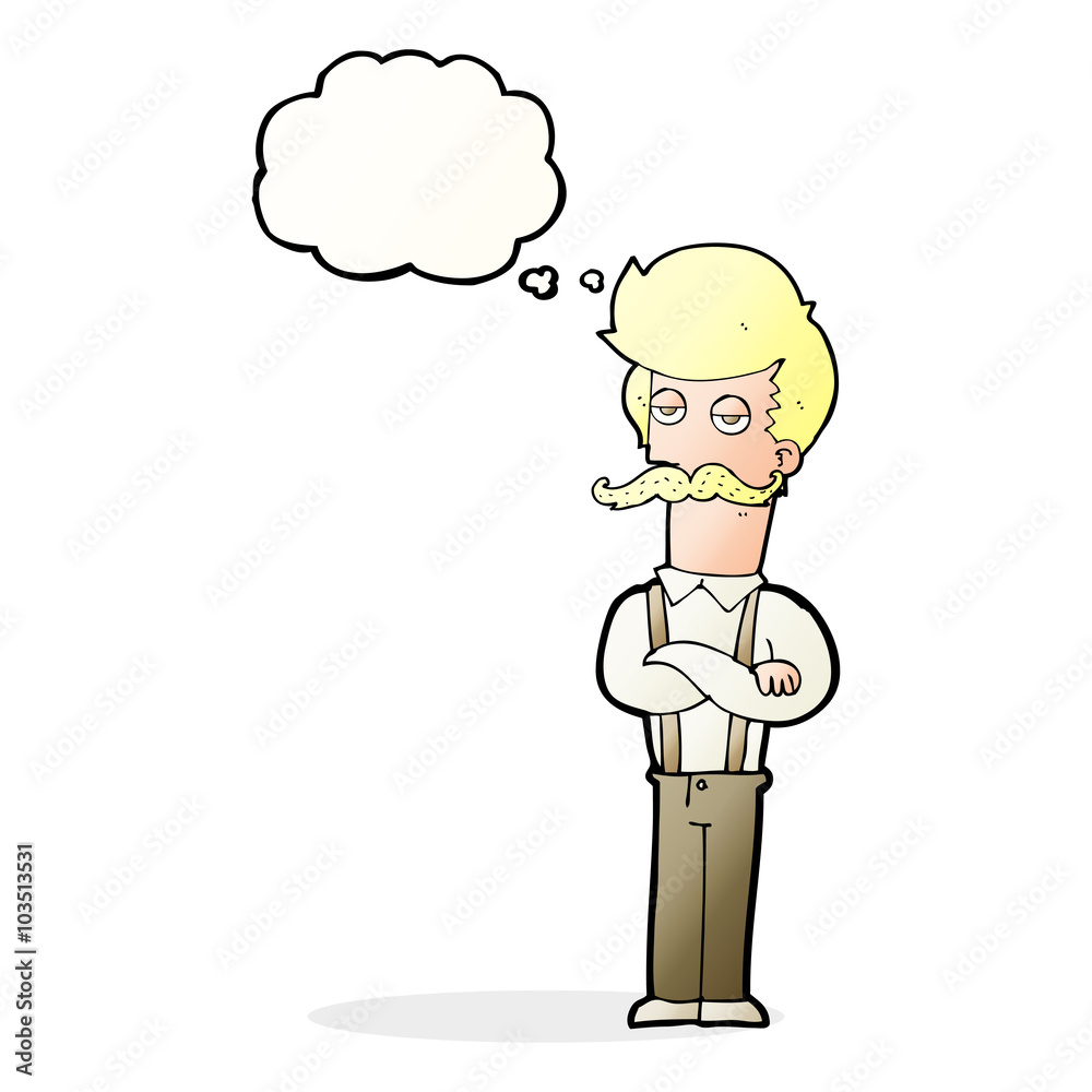 cartoon man with mustache with speech bubble cartoon man with mustache with speech bubble