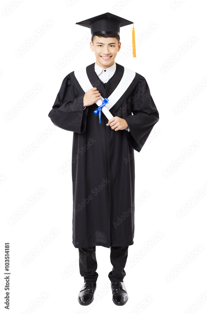 full length of young male college graduation full length of young male college graduation