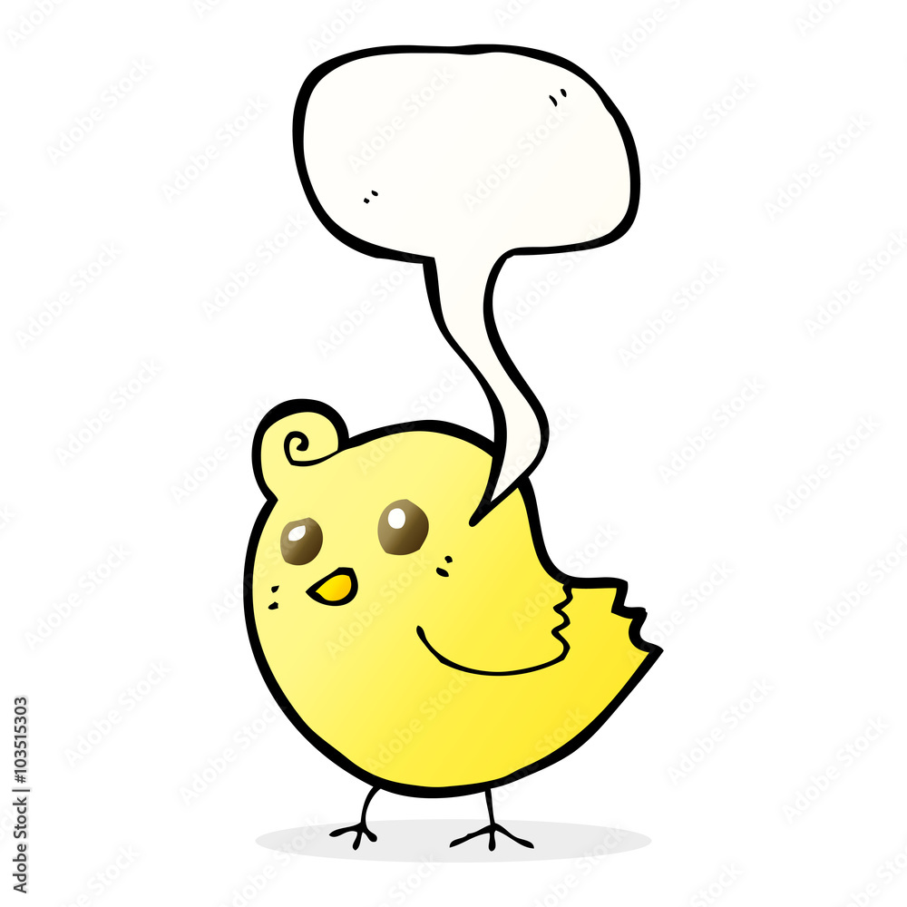 cartoon bird with speech bubble cartoon bird with speech bubble