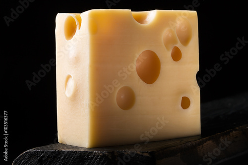 Piece of emmental cheese