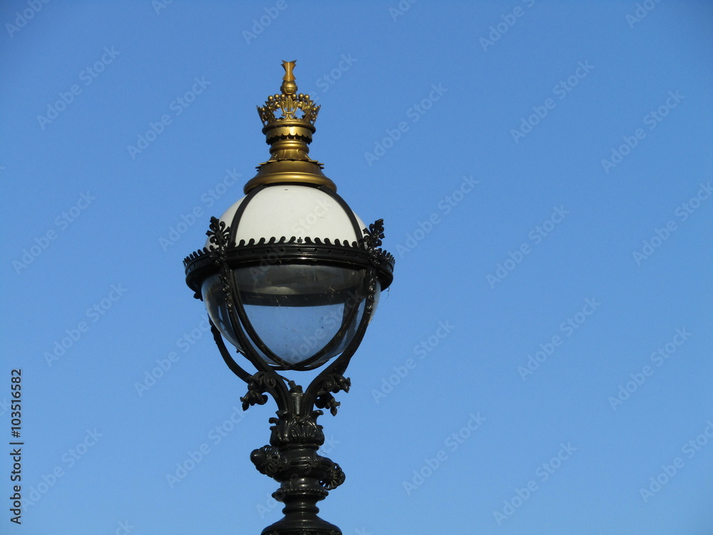 A Classic Vintage Glass Globe Street Lamp.