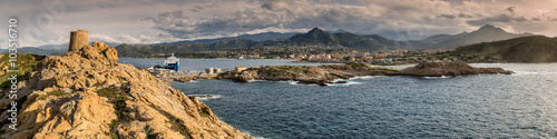 Panoramic view of Ile Rousse in Corsica