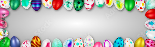 Panorama Ostergruß - Hellgrau