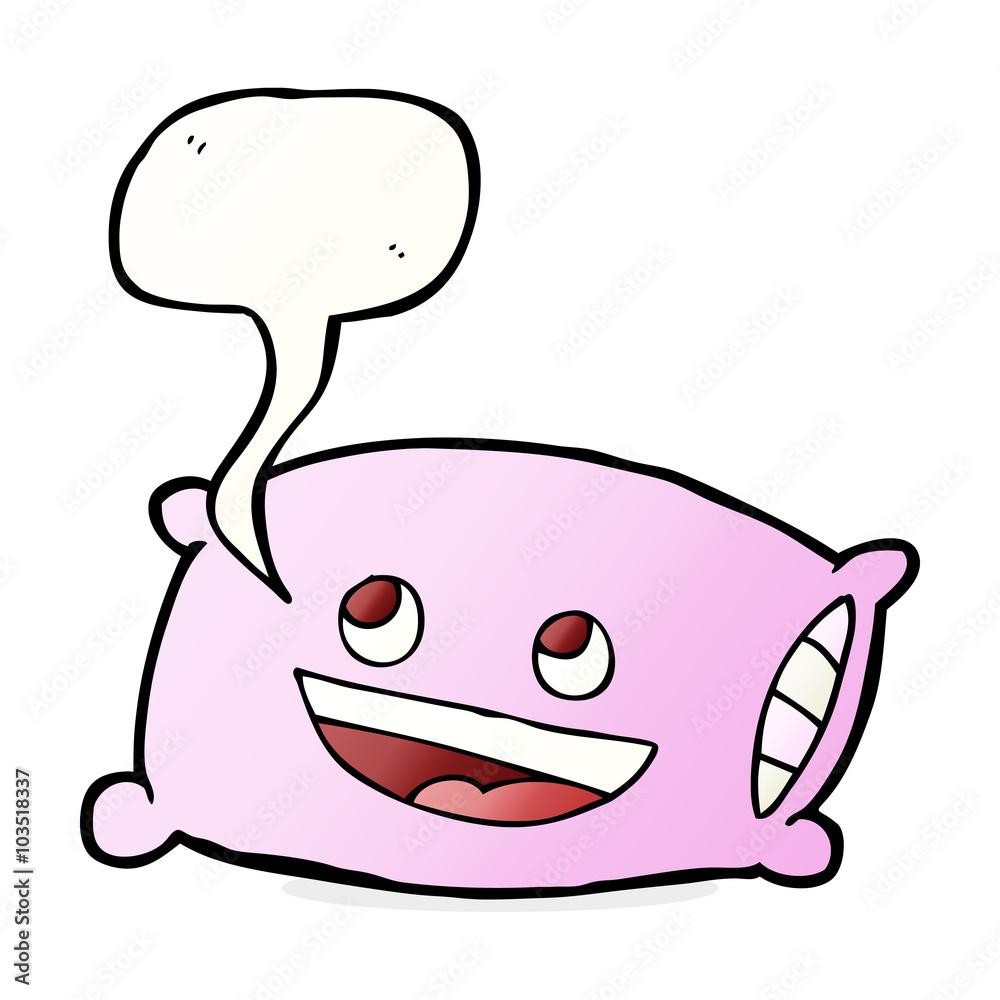 cartoon pillow with speech bubble cartoon pillow with speech bubble