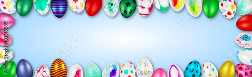 Panorama Ostergruß - Hellblau