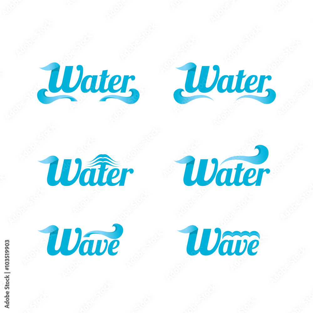 blue wave logo design elements. abstract wave blue wave logo design elements. abstract wave