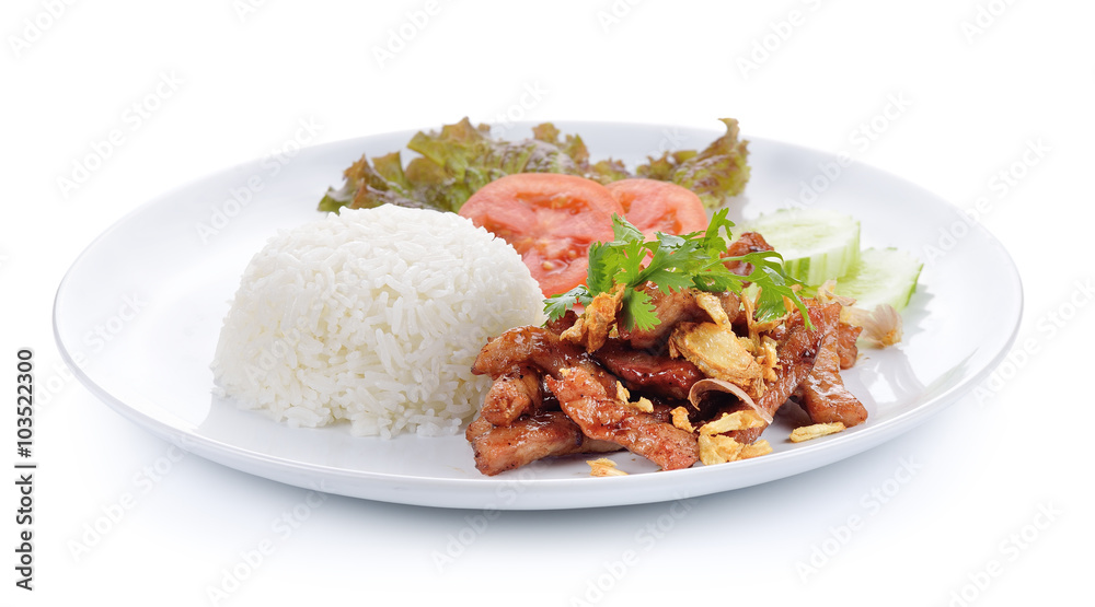 Fried Pork with Rice