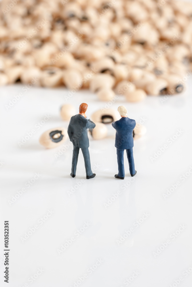 Business executives or bean counters a financial or business concept with copy space Business executives or bean counters a financial or business concept with copy space