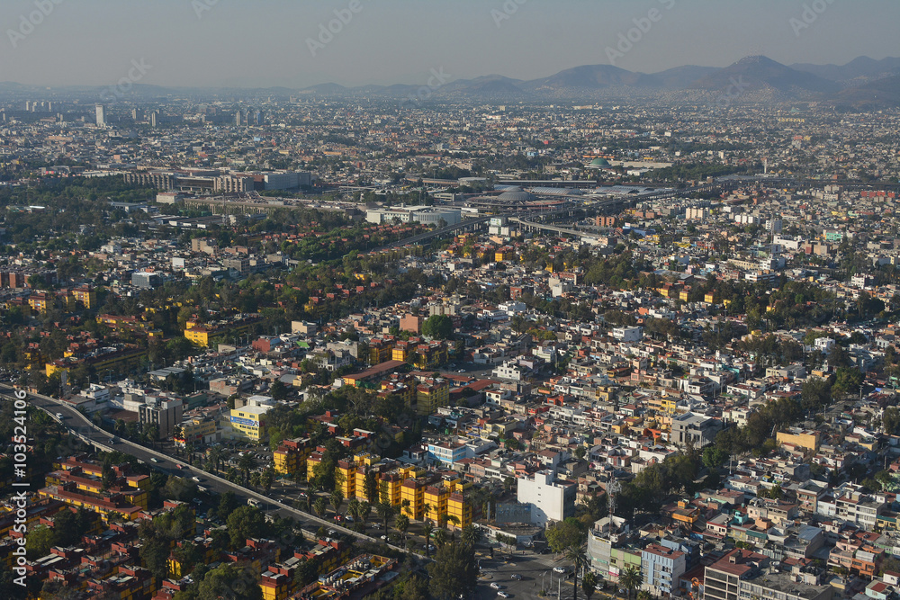 Aerial view of mexico city.