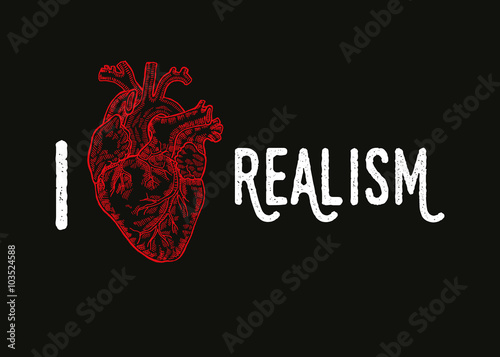 Vintage engraved human heart. Vector illustartion. 