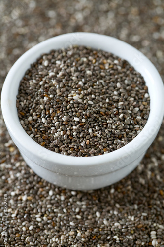 chia seeds onw ooden surface