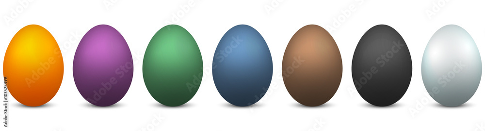 Set of colored Easter eggs 2 | RGB