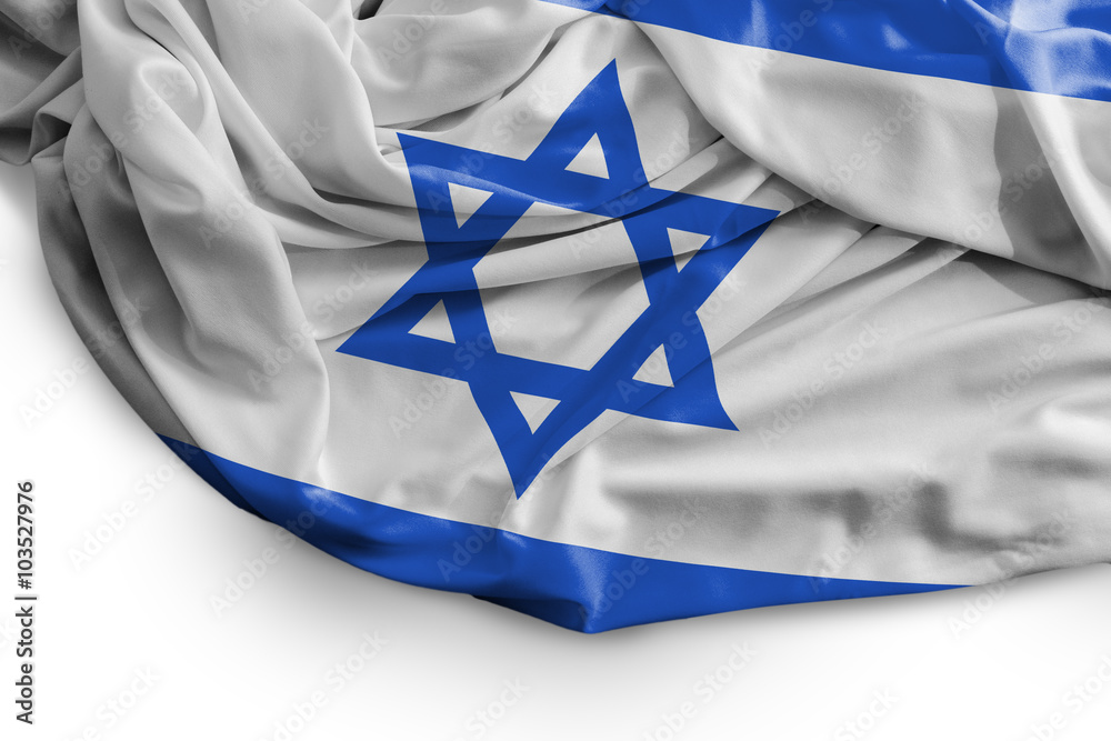 Israeli flag on white background Israeli flag on white background