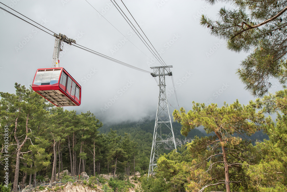 funicular in the mountains