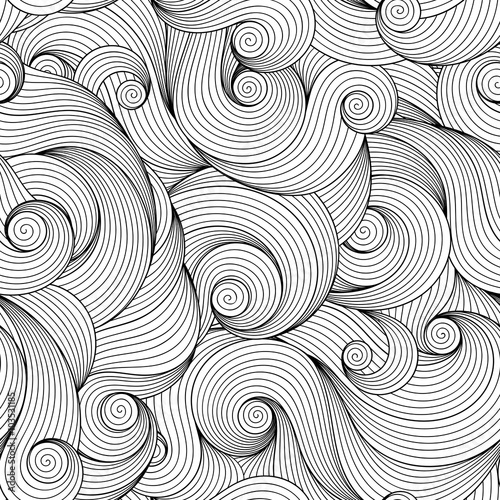 Seamless Raster Pattern for coloring book.