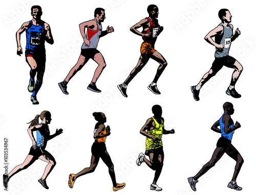 runners collection - vector