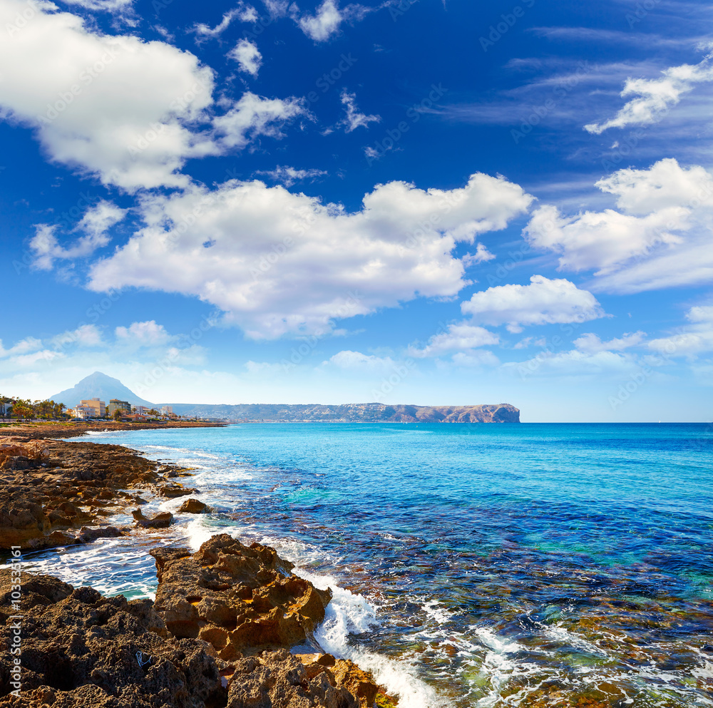 Javea Xabia Cala Blanca beach in Alicante Spain Javea Xabia Cala Blanca beach in Alicante Spain