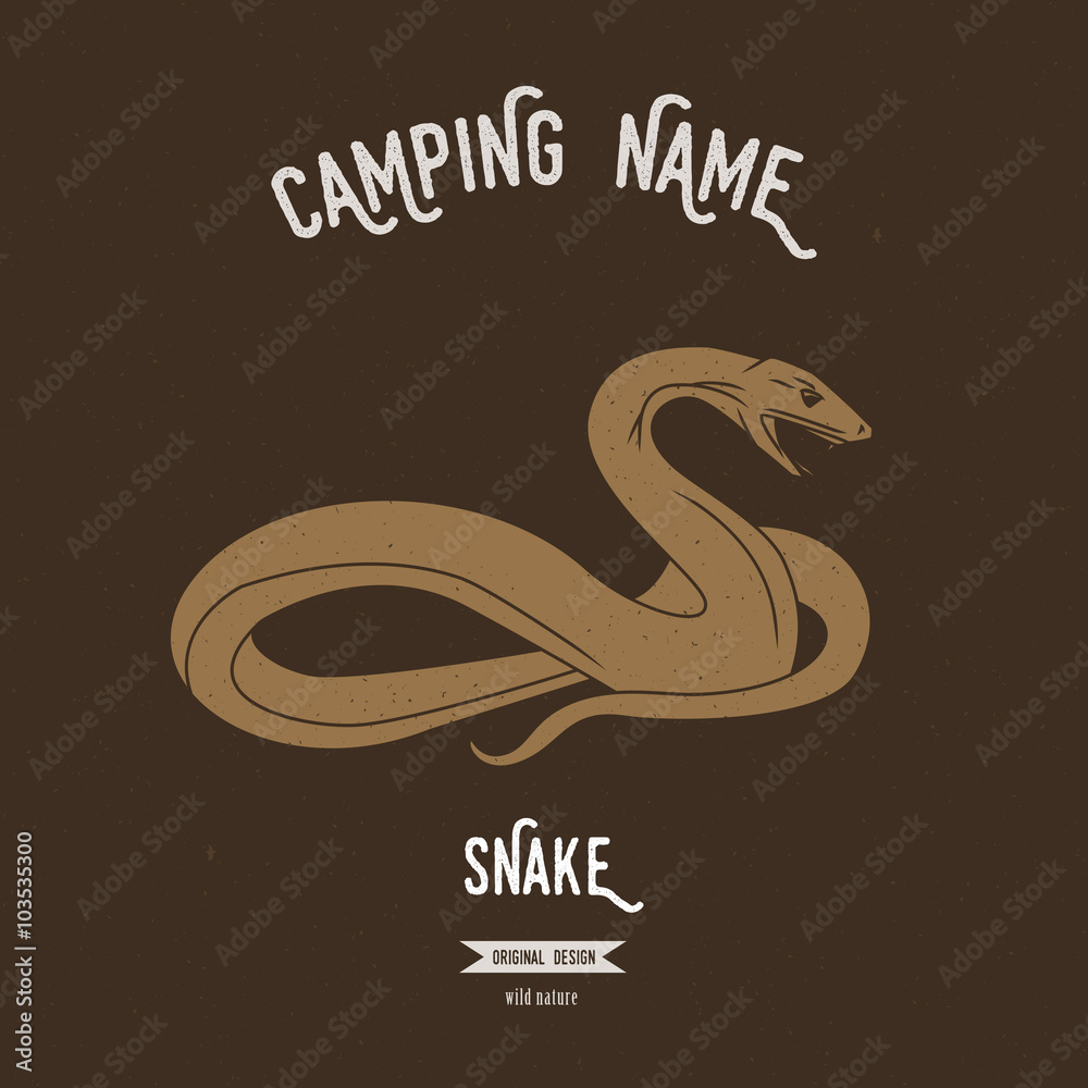 Snake vector illustration. European animals silhouettes with Snake vector illustration. European animals silhouettes with