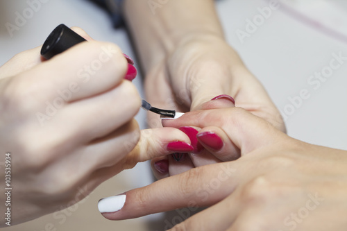 manicure process  nails  close-up  