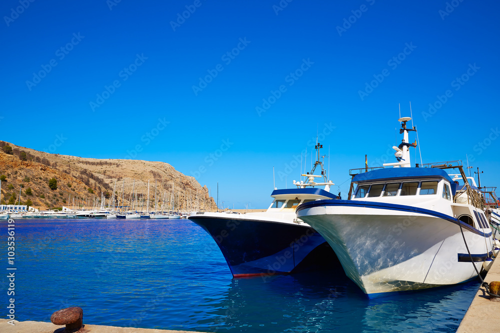 Naklejka premium Xabia Javea port marina Mediterranean Spain