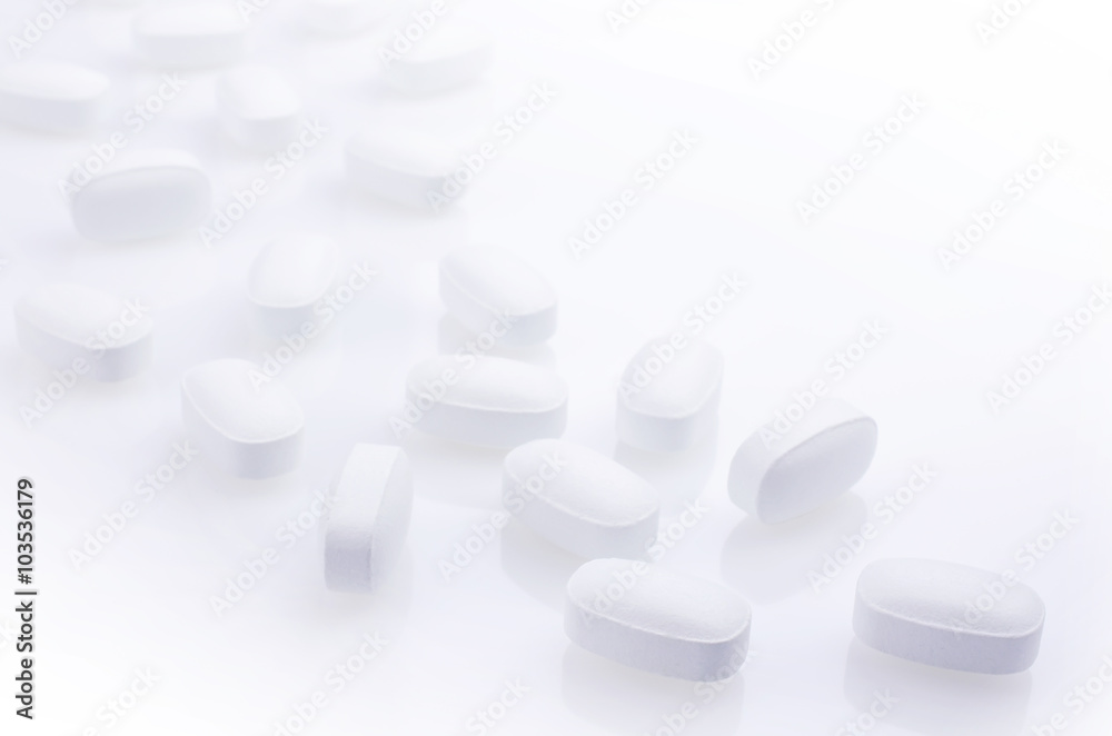 White medicine antibiotic pills. White medicine antibiotic pills.