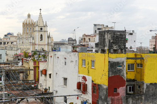 Canvas Print Panoramic view at the neighborhood of Habana Vieja