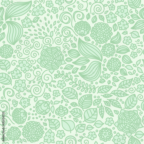 Floral doodle wallpaper seamless pattern