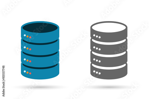 Data storage flat icon