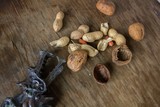 Walnuts and peanuts in a peel 
