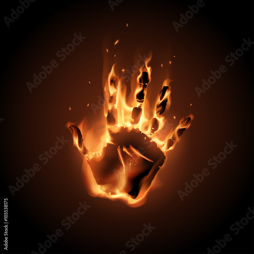 Fire hand illustration