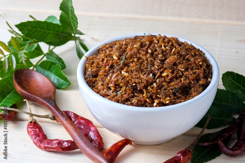 chili paste thai food ,made from grilled fish chili paste thai food ,made from grilled fish