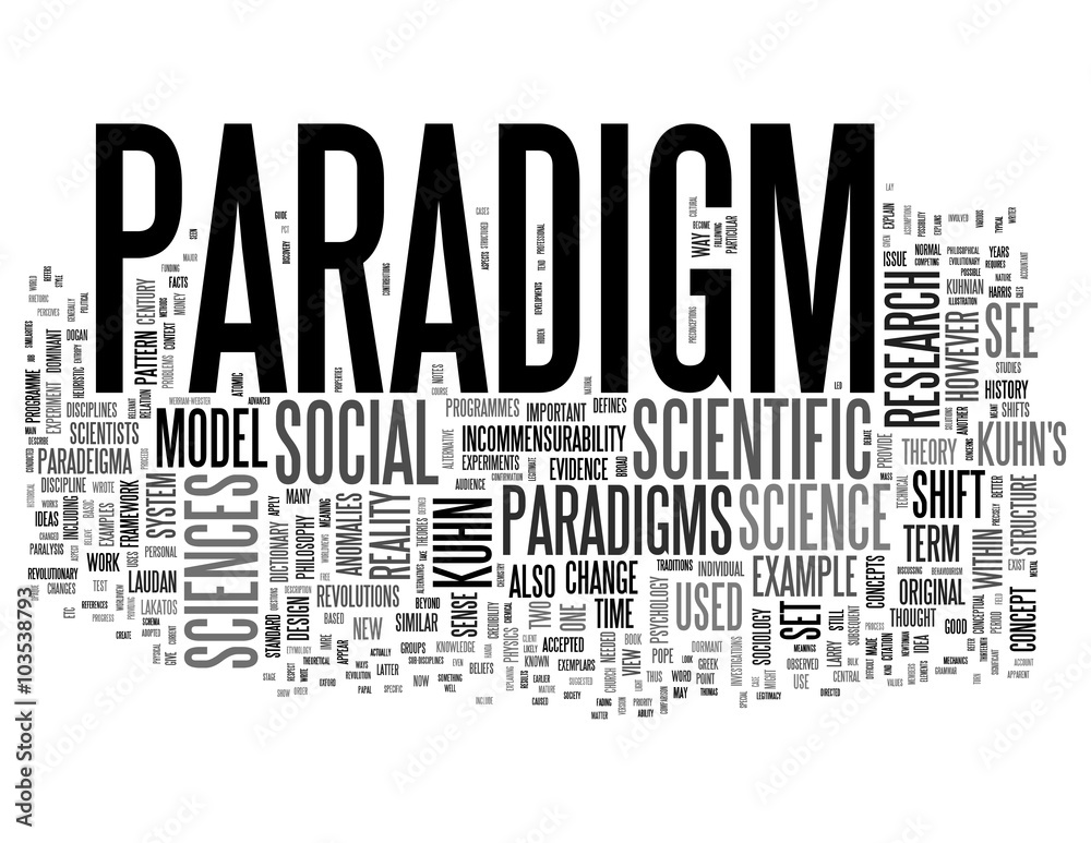 Paradigm related words isolated on white backgound Paradigm related words isolated on white backgound