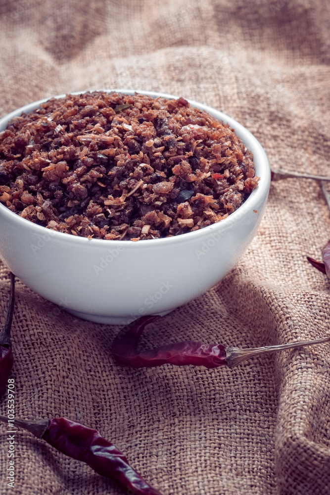 chili paste thai food ,made from grilled fish chili paste thai food ,made from grilled fish