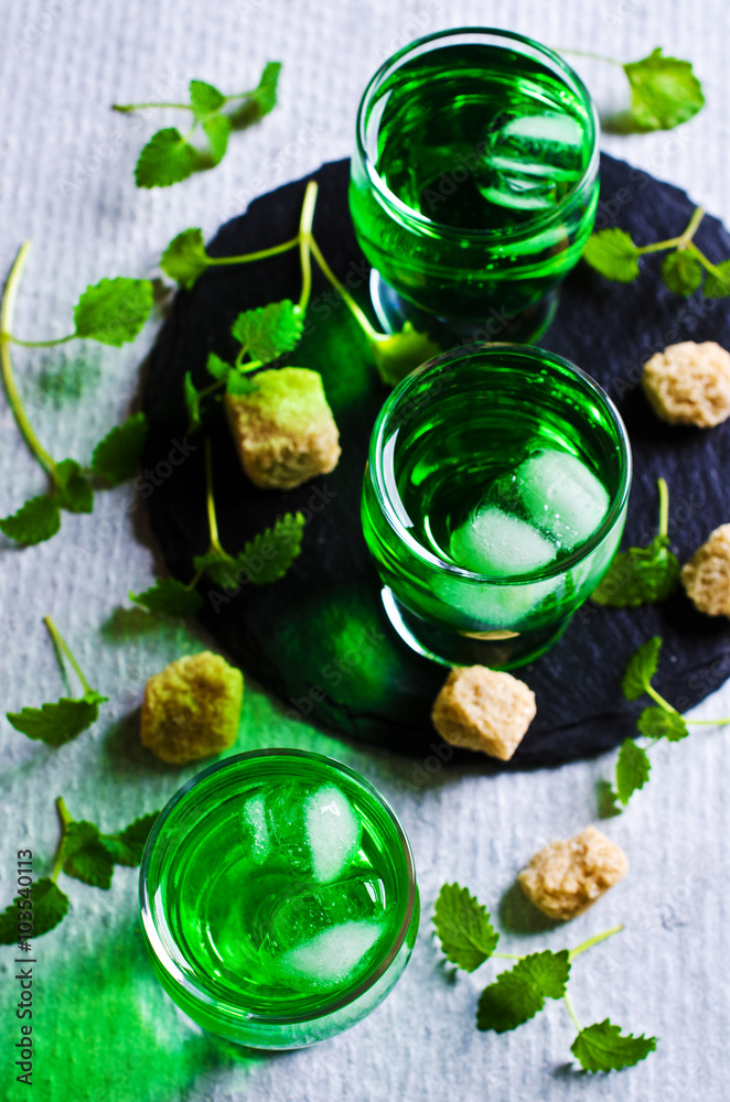 Transparent green drink Transparent green drink
